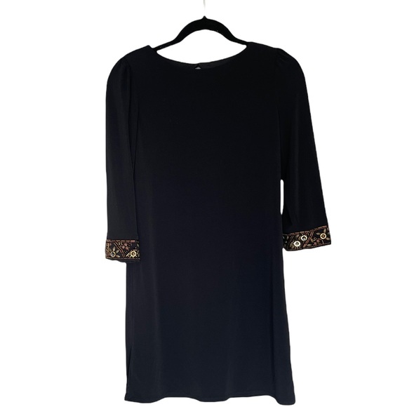 Laundry by shelli segal- black midi flow dress with sequence - Picture 1 of 4